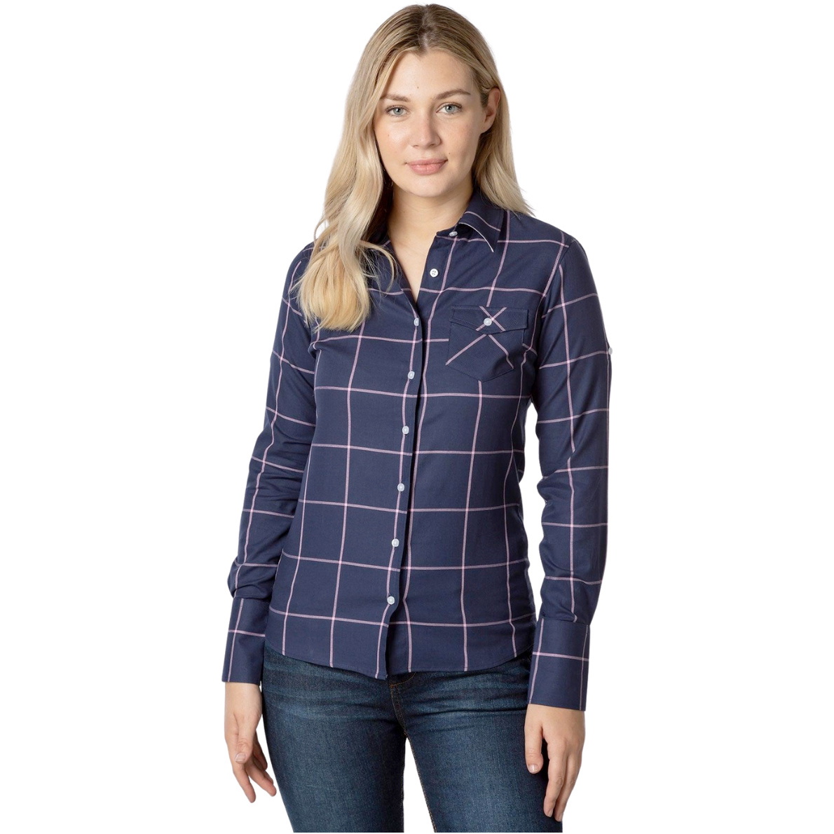 2025 Rydale Womens Hannah Country Shirt 406119 - Laura Navy
